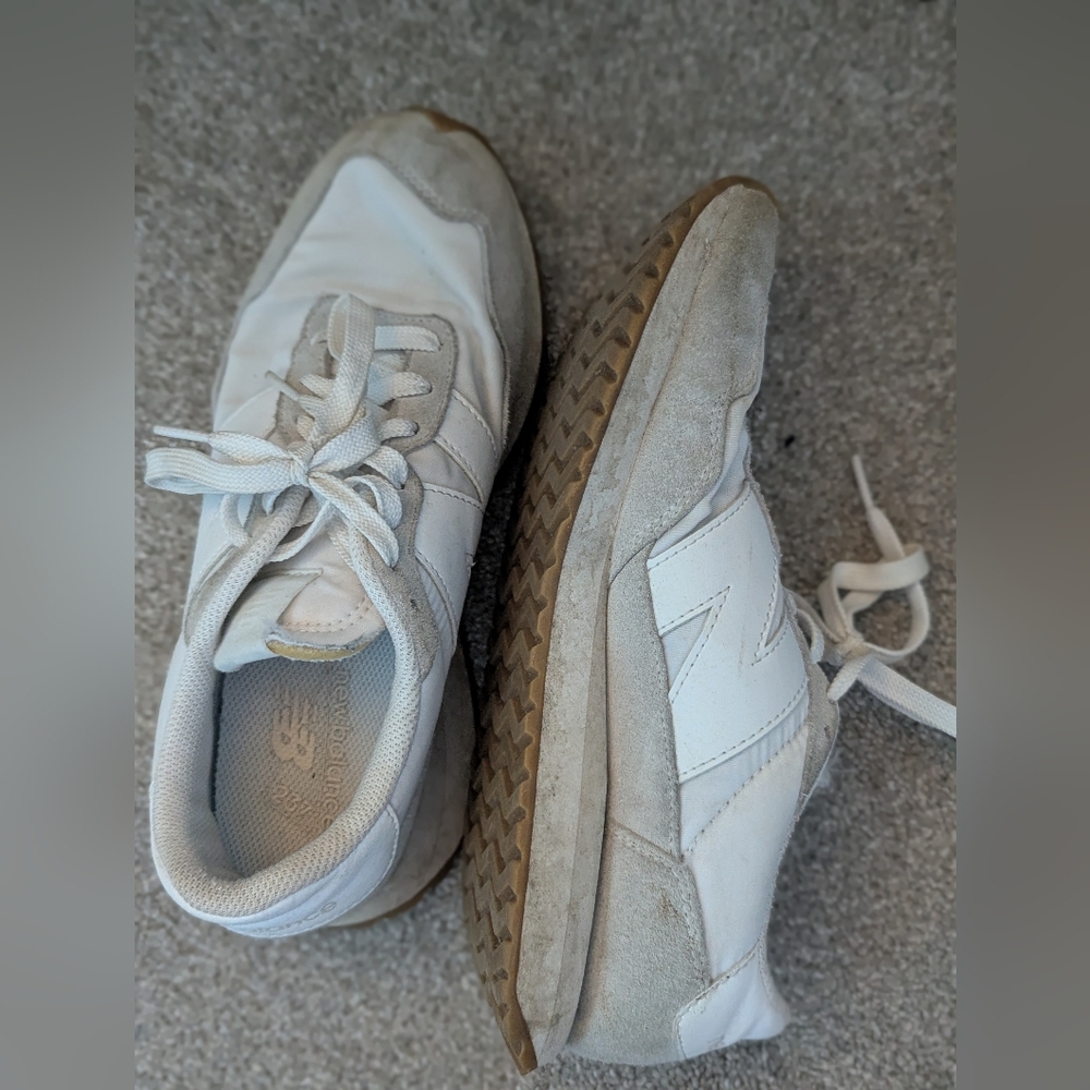 White and Gray New balance 237 Sneakers